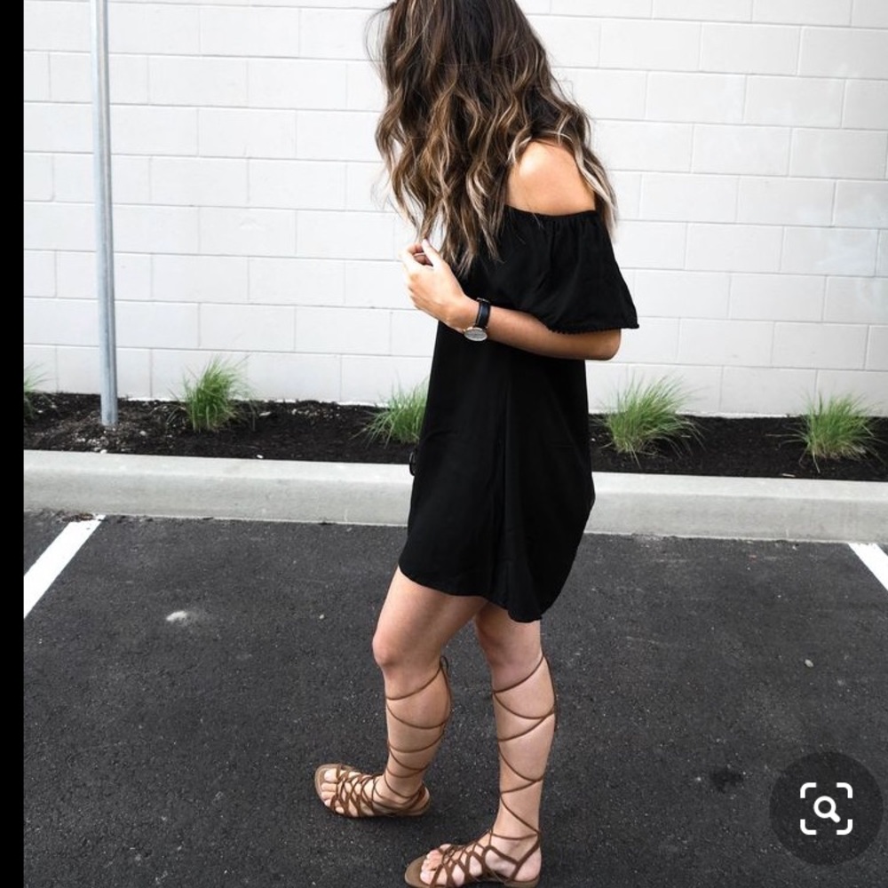 black off the shoulder dress